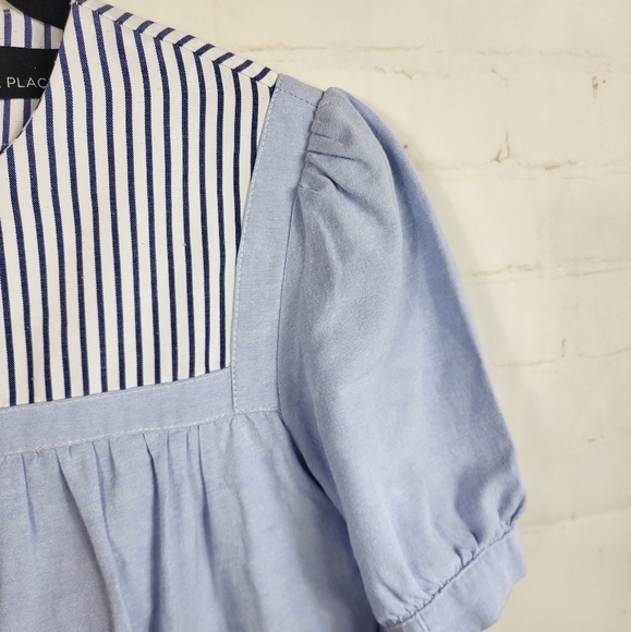 Pomander Place Tuckernuck Preppy Feminine Quinn Tiered Mini Dress Blue Stripe XS - Picture 8 of 16